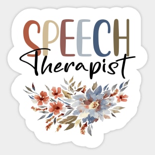 Flower Teacher SLP Speech Therapist Back to School Sticker